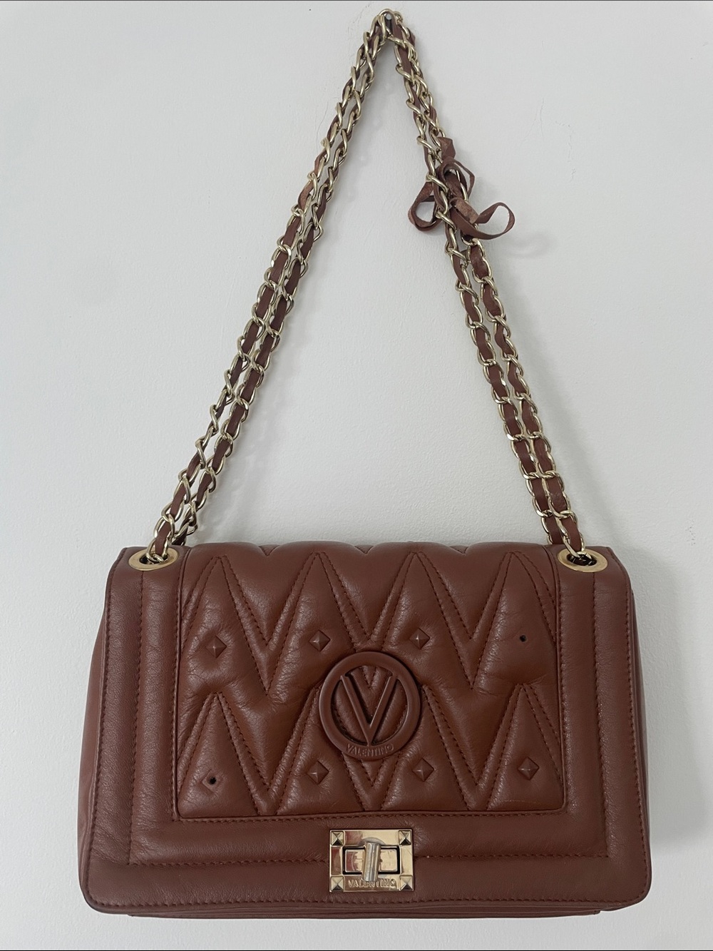 Mario Valentino shoulder bag leather - Picture 1 of 16